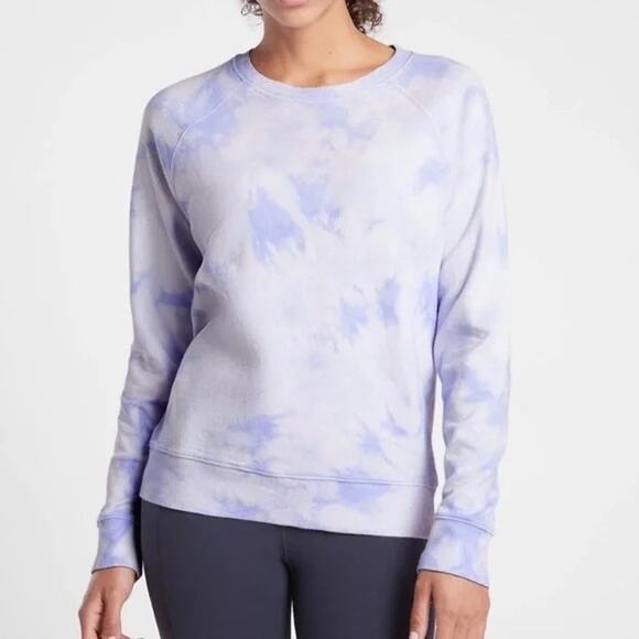 Athleta Blue Tie Dye Sundown Pullover Sweatshirt - Medium - Picture 1 of 10